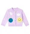 Stella Mccartney Baby Cotton And Wool Cardigan In Purple