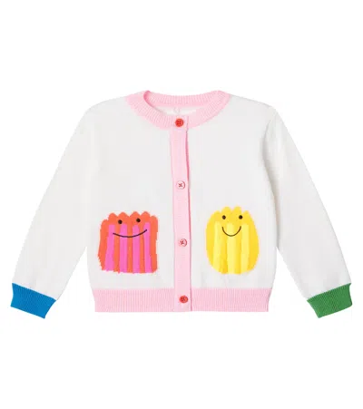 Stella Mccartney Baby Cotton And Wool Cardigan In Multi