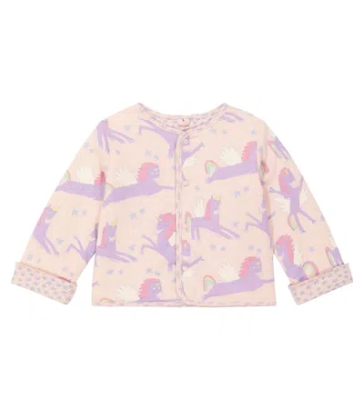 Stella Mccartney Baby Cotton Jersey Cardigan In Multicoloured