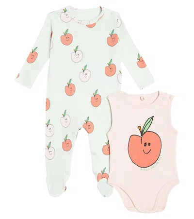 Stella Mccartney Baby Cotton Jersey Onesie And Bodysuit Set In Multicoloured