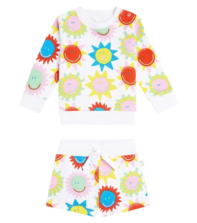 Stella Mccartney Baby Cotton Sweathshirt And Pants Set In White