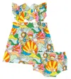 Stella Mccartney Baby Dress And Bloomers Set In Ivory/colourful