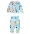 Stella Mccartney Baby Earth Cotton Fleece Tracksuit In Blue