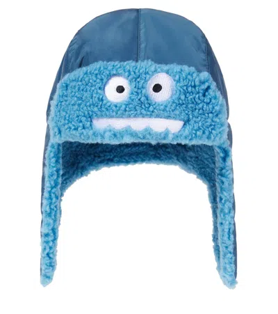 Stella Mccartney Baby Embroidered Trapper Hat In Blue