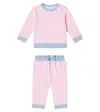 Stella Mccartney Baby Floral Cotton Sweatshirt And Sweatpants Set In Black