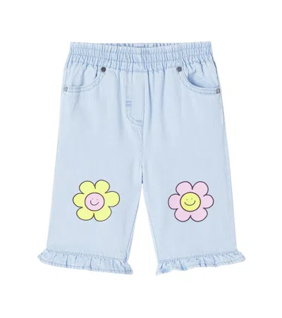 Stella Mccartney Baby Floral Jeans In Blue