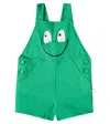 Stella Mccartney Baby Frog Cotton Jersey Playsuit In Green