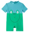 Stella Mccartney Baby Frog Rashguard Swimsuit In Colourful