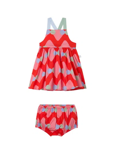 Stella Mccartney Baby Girl's & Little Girl's Geometric-print Cotton Dress & Bloomers Set In Red