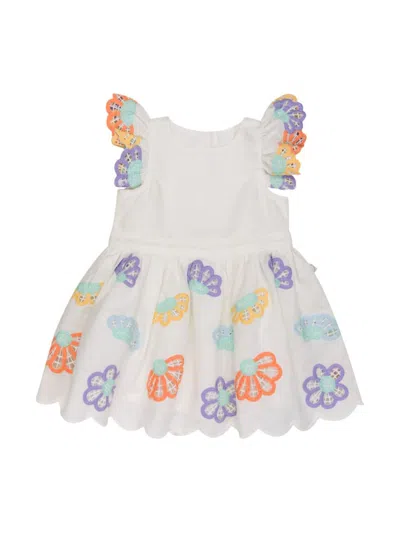 Stella Mccartney Baby Girl's Festive Flowers Linen Dress In White