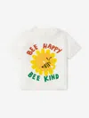 Stella Mccartney Bee Happy-print Cotton T-shirt In Ivory