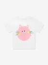 Stella Mccartney Baby Girls Cat Logo T-shirt In Ivory