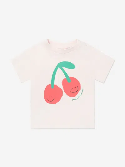 Stella Mccartney Baby Girls Cherries T-shirt In Pink