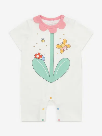Stella Mccartney Baby Girls Flower Romper In White