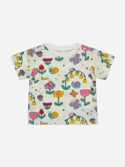 Stella Mccartney Baby Girls Flowers And Bugs T-shirt In Multi