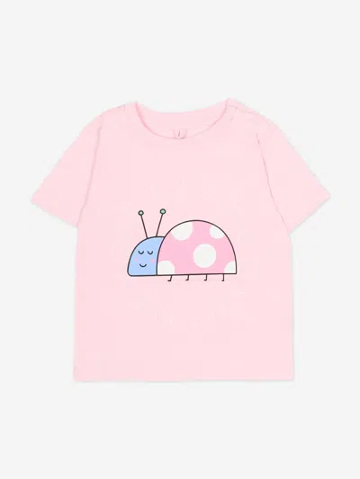 Stella Mccartney Baby Girls Ladybird Logo T-shirt In Pink