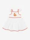 Stella Mccartney Baby Girls Linen Strawberry Dress In Ivory