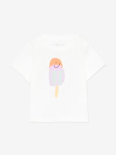 Stella Mccartney Baby Girls Lolly Logo T-shirt In Ivory