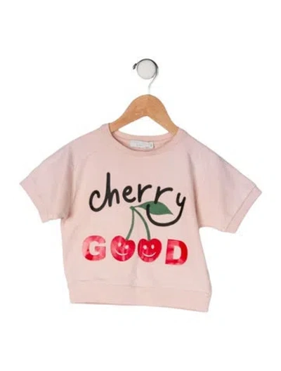 Pre-owned Stella Mccartney Baby Girls Short Sleeve Crewneck Sweater In Pink
