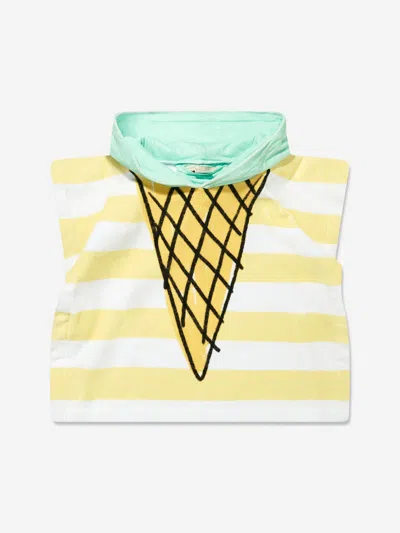 Stella Mccartney Baby Ice Cream Graphic Hooded Towel In Multicoloured