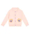 Stella Mccartney Baby Intarsia Cotton-blend Cardigan In Powder Pink Colour