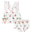 Stella Mccartney Baby Linen And Cotton Top And Bloomers Set In Weiss