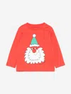 Stella Mccartney Baby Long Sleeve Santa T-shirt In Red