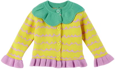 Stella Mccartney Baby Multicolor Ruffles Cardigan In 999 Yellow Mult