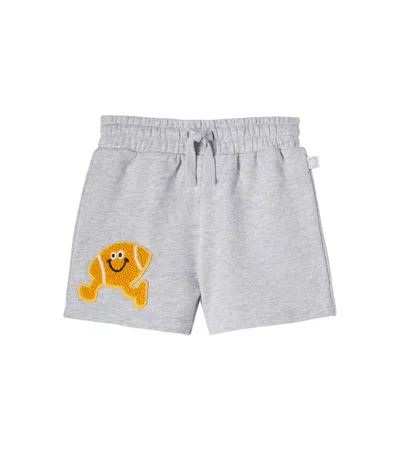 Stella Mccartney Baby Patch-appliqué Cotton Jersey Shorts In Gray