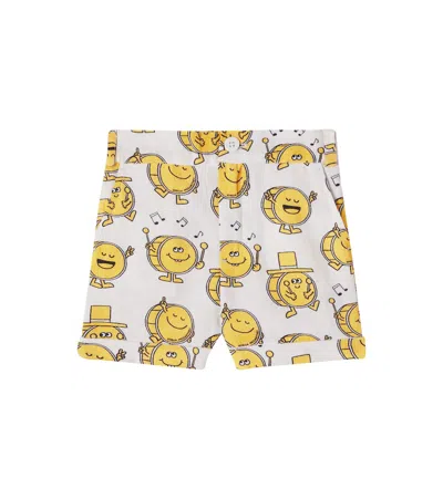 Stella Mccartney Baby Printed Cotton And Linen Shorts In White
