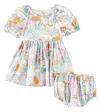 Stella Mccartney Baby Printed Cotton Dress And Bloomers Set In Multicoloured