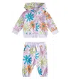 Stella Mccartney Baby Printed Cotton Fleece Tracksuit In Multicoloured