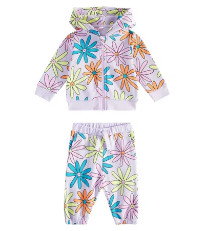 Stella Mccartney Baby Printed Cotton Fleece Tracksuit In Multicoloured