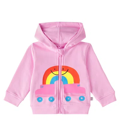 Stella Mccartney Baby Printed Cotton Hoodie In Rosa