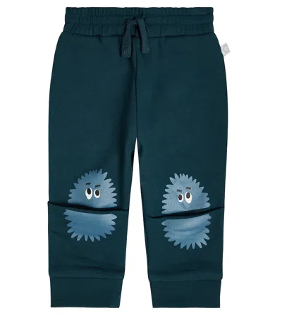 Stella Mccartney Baby Printed Cotton Jersey Sweatpants In Blue