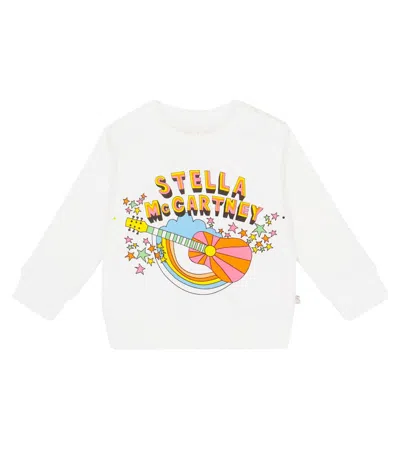 Stella Mccartney Baby Printed Cotton Jersey Sweatshirt In Ivory