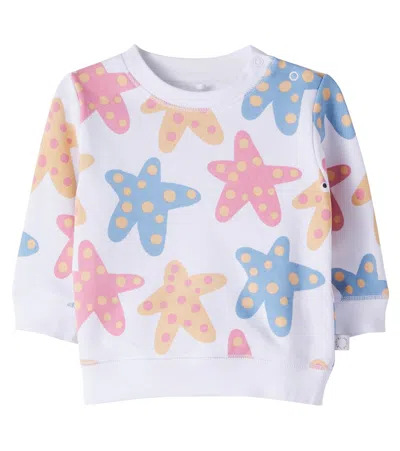 Stella Mccartney Baby Printed Cotton Jersey Sweatshirt In White
