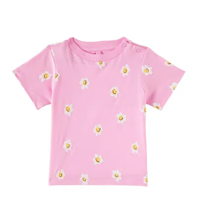 Stella Mccartney Baby Printed Cotton Jersey T-shirt In Pink