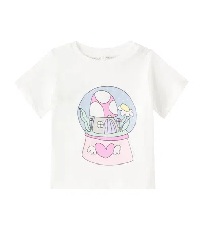 Stella Mccartney Baby Printed Cotton Jersey T-shirt In White