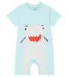 Stella Mccartney Baby Printed Cotton Onesie In Blue