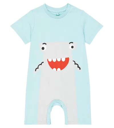 Stella Mccartney Baby Printed Cotton Onesie In Blue