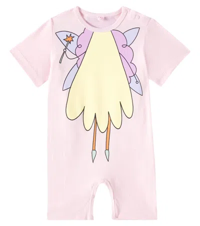 Stella Mccartney Baby Printed Cotton Playsuit In Pink