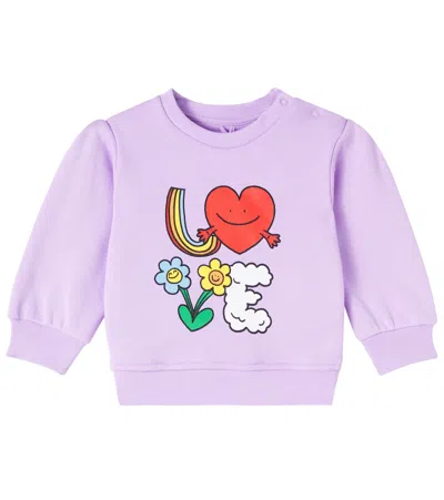Stella Mccartney Baby Printed Cotton Sweatshirt In Purple