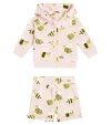 STELLA MCCARTNEY BABY PRINTED COTTON SWEATSHIRT AND SHORTS SET