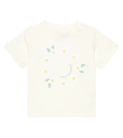 Stella Mccartney Baby Printed Cotton T-shirt In Ivory
