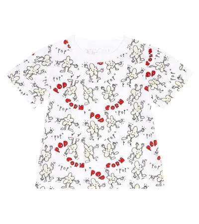 Stella Mccartney White T-shirt For Babbykids With Pop-corn