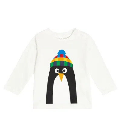 Stella Mccartney Baby Printed Cotton T-shirt In Ivory