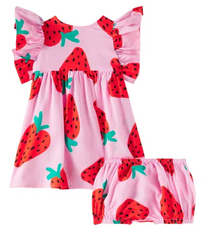 Stella Mccartney Baby Printed Dress And Bloomers Set In Pink
