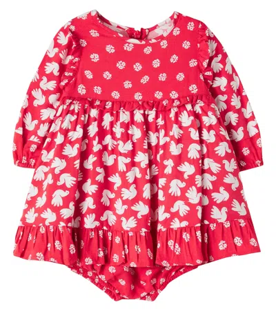 Stella Mccartney Baby Printed Dress And Bloomers Set In Red
