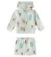 Stella Mccartney Baby Set Aus Kapuzenjacke Und Shorts In Grün